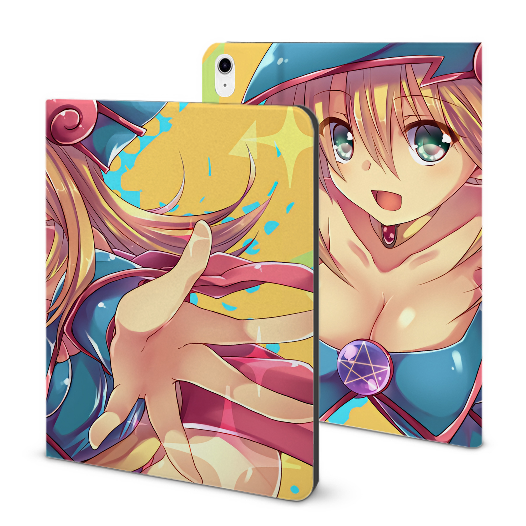 （画像用） 遊☆戯☆王 Yu-Gi-Oh! IPad ケース ブック型 PUレザー TPU 耐衝撃 軽量 薄型 ペン収納なし 全面保護 IPad 各モデル対応